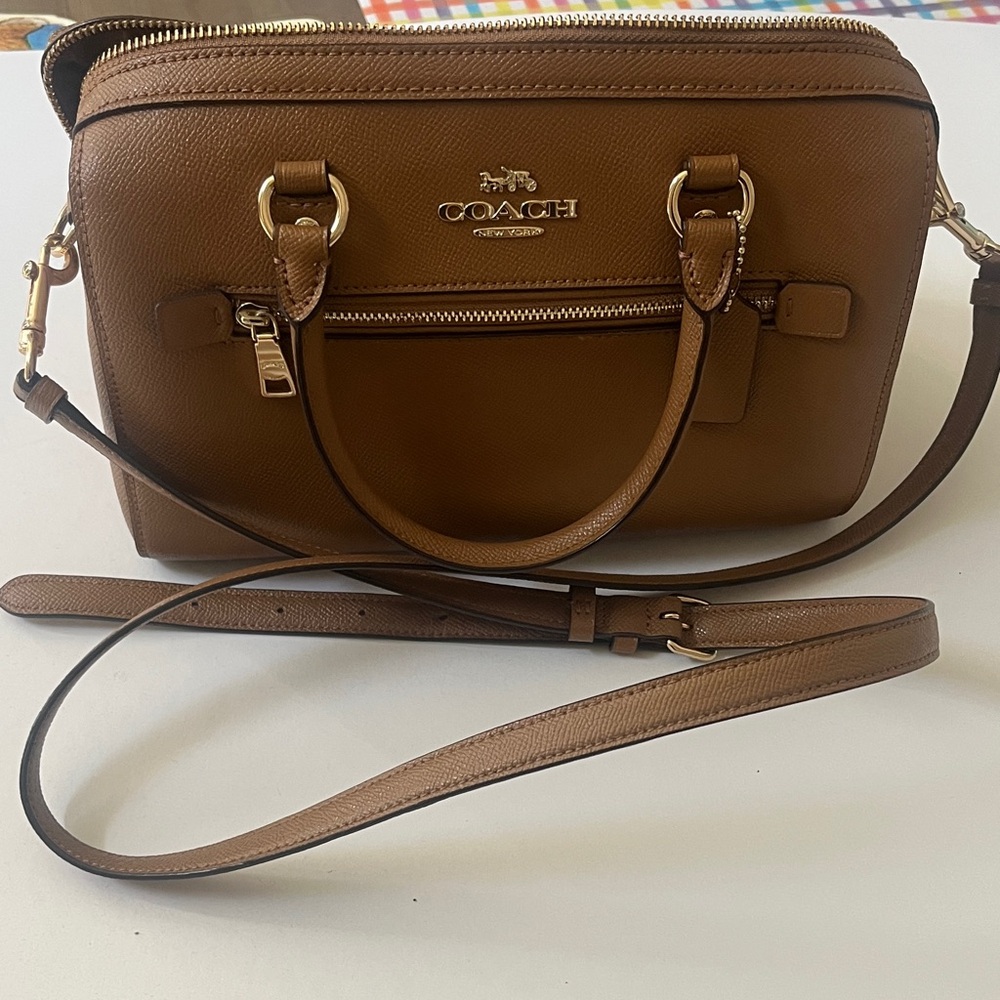 Coach Tan Leather Satchel Bag